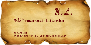 Mármarosi Liander névjegykártya